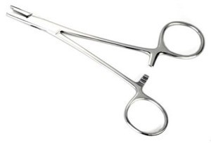 Dermal Anchor Forceps with Round Jaw