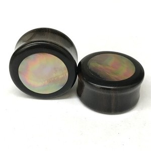 Ebony Plugs with Ornamental Mother of Pearl Inlay