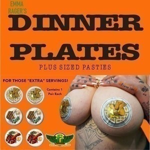 Electrum Nipple Pasties - Dinner Plates
