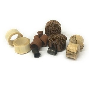 Exotic Wood Plugs and Tunnels Package - 60 Pieces