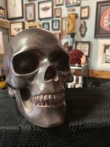 Hand-Painted Rusted Skull