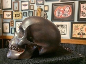 Hand-Painted Rusted Skull