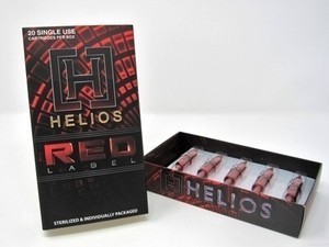 Helios 'Red Label' Tattoo Needle Cartridges with Membrane - Box of 20 Round / Curved Mag Shaders