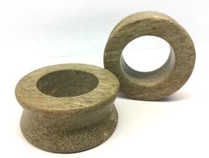 Hourglass Eyelets in “Golden” Gold Fossilized Wood