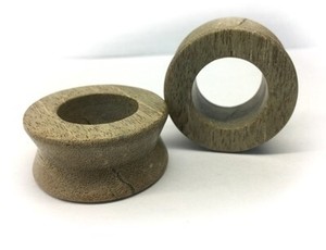Hourglass Eyelets in “Smoke” Grey Fossilized Wood