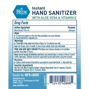 MedPride Hand Sanitizer Gel with Aloe Vera and Vitamin E - 8oz Pump