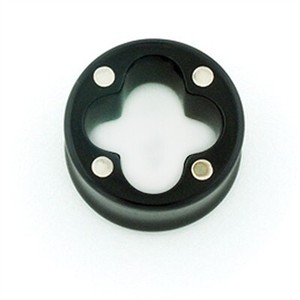 Negative Space Eyelets Black Water Buffalo Horn with Silver - Style 8B