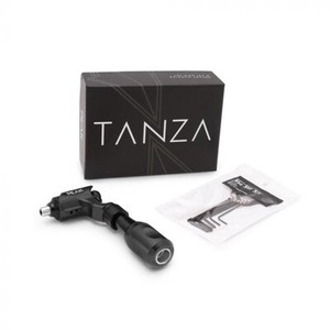 Peak Tanza Rotary Tattoo Machine and Axi Grip Set in Black