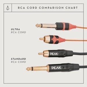 Peak Ultra RCA Cord - 6 1/2’ Straight Orange/Black