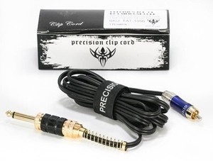 Premium Pro Design Tattoo RCA Cable With Blue Phono Plug