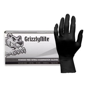 ProWorks Grizzlynite Black Nitrile Exam Gloves - 5 mil