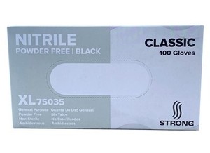 STRONG Brand General Purpose Black Nitrile Gloves - Classic