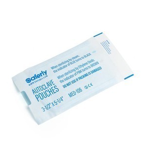 Saferly Sterile Pouches - 3-1/2" x 5-1/4" - Box of 200