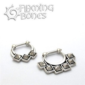Sterling Silver Septum Klikr with Surgical Steel Post - Giza