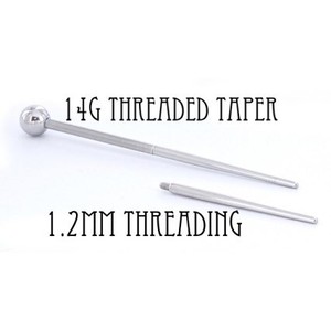 Threaded Taper - 14g with 1.2mm Internal Threading