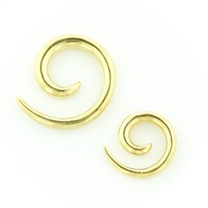 Tribal Spiral in Gold Plated Sterling Silver