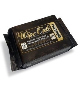 Wipe Outz Premium Dry Tattoo Towels - White - 20 Ct Pack