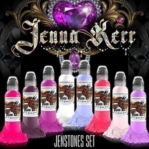 World Famous Tattoo Ink - Jenna Kerr's Jenstones Color Set - 8 Bottles