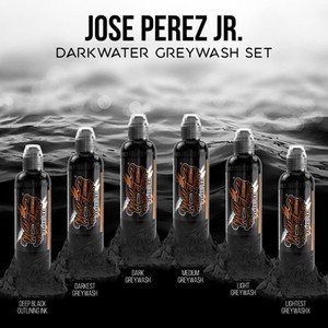 World Famous Tattoo Ink - Jose Perez Jr. Darkwater Shading Set - 6 Bottles