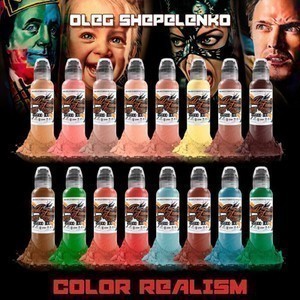 World Famous Tattoo Ink - Oleg Shepelenko Realism Color - 16 Bottles