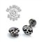 14g "Ancient Remains" Skull Threaded Ends in Sterling Silver