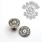 14g "Asanoha" Sacred Geometry Threaded Ends in Sterling Silver