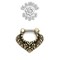 Brass Septum Klikr with Finely Detailed Floral Pattern and Surgical Steel Post - Vanda