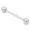 14g Straight Surgical Steel External Thread Barbell