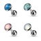 16g 1/4" Surgical Steel Flat Top Opal Jeweled Cartilage Barbell