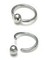 16g Annealed Steel Captive Bead Ring with Steel Bead