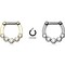 16g Septum Clicker - Five Large Gems Ion Plated