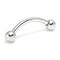 16g Surgical Steel Curved Barbell - Externally Threaded