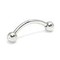 18g Steel Curved Barbell -  - Externally Threaded
