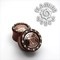 3/4" Icosahedron Collector Edition Plugs - Mixed Metal on RedWood