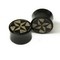 Black Dogwood Plugs with Coconut Dust Inlay - Style 1