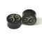 Black Dogwood Plugs with Coconut Dust Inlay - Style 3
