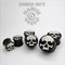 Black Horn "Ancient Remains" Plugs with Sterling Silver Skull Inlay