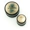 Black Water Buffalo Horn Plugs with Fossilized Mammoth Tusk