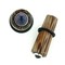 5/8" Coconut Wood Long Tapered Plugs with Silver and Gem Inlay