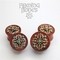 Dorje Collectors Edition 3 Plugs - Bronze Inlayed to Double Flared Red Wood with Turquoise Cabochon Accents