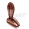 Hand Carved Red Wood Sayagata Ear Weights with Brass and Shaku-do