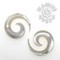 Large Diameter Mother of Pearl Spirals in White