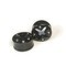 Negative Space Eyelets Black Water Buffalo Horn with Silver - Style 5