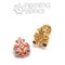 Nouveau 4 - 14g Threaded Ends with Faceted Gems in 18k Gold Plating