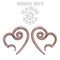 Rose Gold Plated "Whirlwind Heart" Spirals